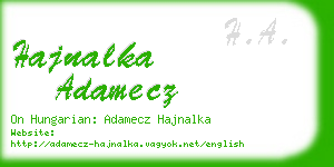 hajnalka adamecz business card